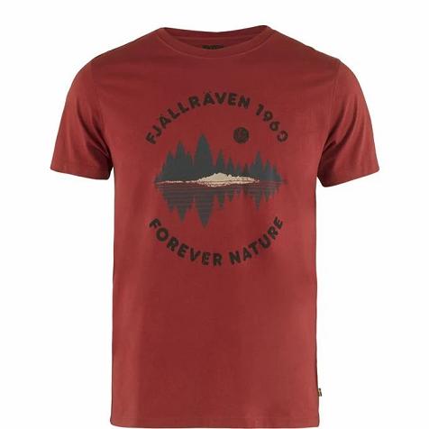 Fjallraven Forest Mirror Póló Akció - Piros Ruhák Piros MCW249587